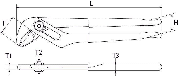 トップ工業　レンチプライヤ（バネ付）　【品番：DP-250】