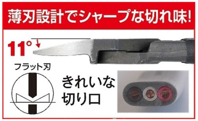トップ工業　偏芯VFニッパ（フラット）　【品番：NI-220VF】