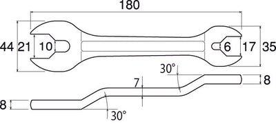 トップ工業　仮枠スパナ　【品番：MT-17×21K】