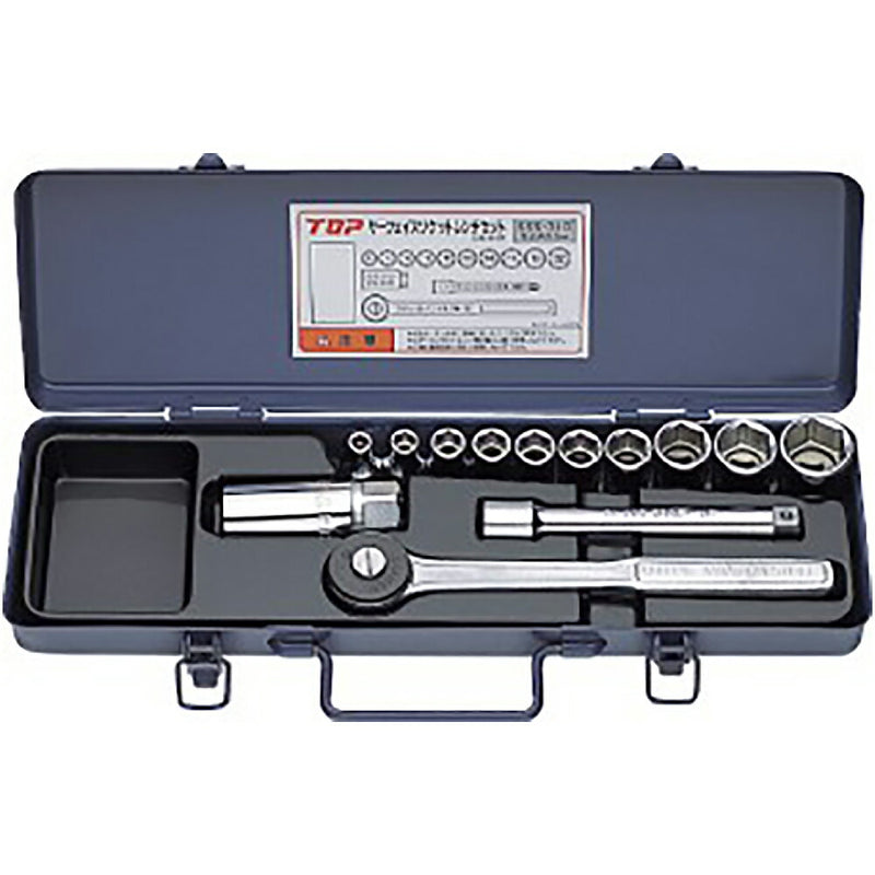 トップ工業　サーフェイスソケットレンチセット（差込角9.5mm）　【品番：SSS-310】