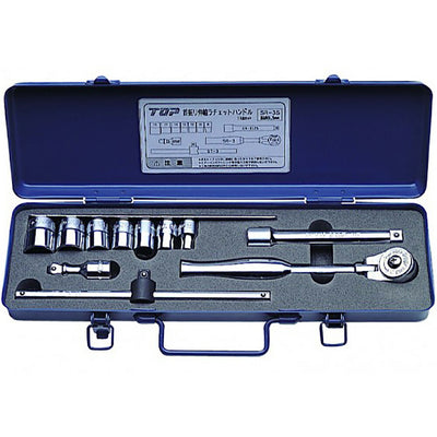 トップ工業　首振り伸縮ラチェットハンドルセット（差込角9.5mm）　【品番：SR-3S】