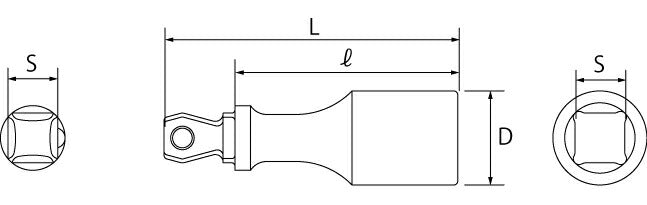 トップ工業　フレックスエクステンションバー（差込角12.7mm）　【品番：EX-4075F】