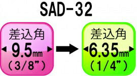トップ工業　アダプター（差込角9.5mm）　【品番：SAD-32】