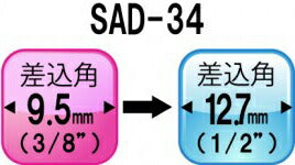 トップ工業　アダプター（差込角9.5mm）　【品番：SAD-34】