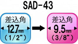 トップ工業　アダプター（差込角12.7mm）　【品番：SAD-43】