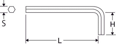 トップ工業　六角棒レンチ スタンダードタイプ　【品番：HES-20】