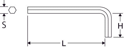 トップ工業　六角棒レンチ スタンダードタイプ　【品番：HES-20】