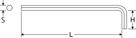 トップ工業　六角棒レンチ ロングタイプ 　【品番：HEL-100】