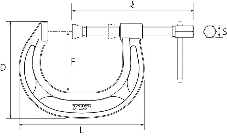 トップ工業　C型シャコ万力　【品番：CC-150】