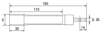 トップ工業　電動ドリル用 α アルファ ソケット ロングタイプ　【品番：EDX-24L】