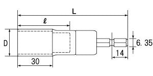 トップ工業　電動ドリル用 α アルファ 足場クランプソケット 　【品番：EDX-17C】