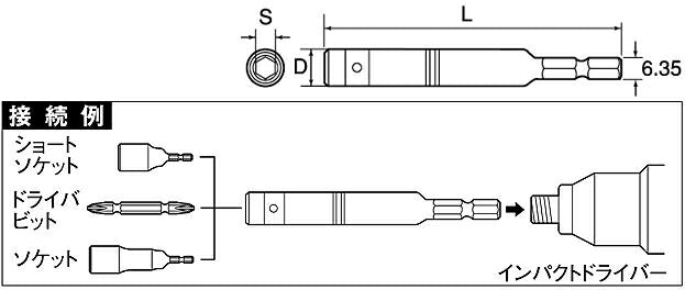 トップ工業　電動ドリル用 エクステンションバー　【品番：EEX-100】