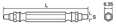 トップ工業　電動ドリル用 四角ビット（マグネット付）　【品番：ESB-3.5P-150】
