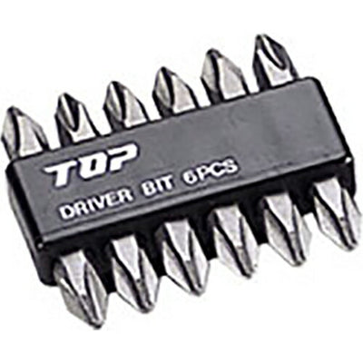 トップ工業　電動ドリル用 ドライバビット6本組セット（硬さH）（マグネット付）　【品番：DB2-4506】