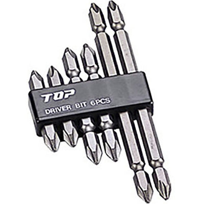 トップ工業　電動ドリル用 ドライバビットセット（硬さH）（マグネット付）　【品番：DB2-600S】