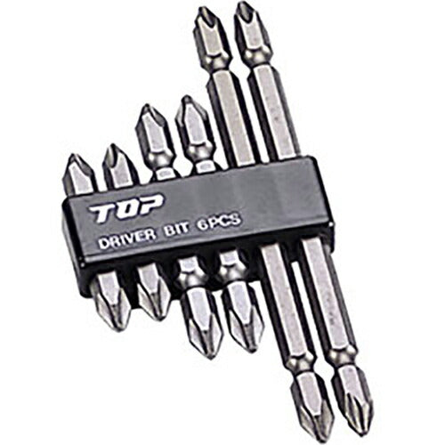 トップ工業　電動ドリル用 ドライバビットセット（硬さH）（マグネット付）　【品番：DB2-600S】