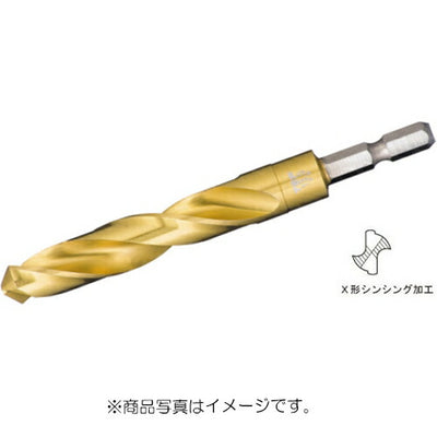 トップ工業　電動ドリル用六角シャンク コバルトドリル （チタンコーティング）　【品番：EOD-9.5G】