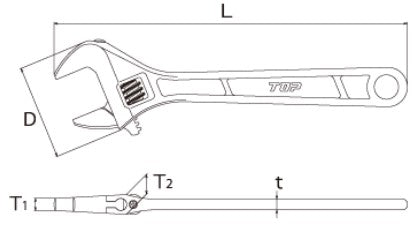 トップ工業　モンキレンチ（HX）　【品番：HX-200】