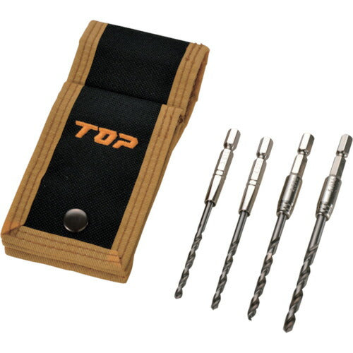 トップ工業　電動ドリル用六角シャンク 鉄工ドリルセット　【品番：ETD-3850DKS】