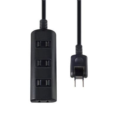 朝日電器（ELPA）　扉付タップ 4個口 3m ブラック　【品番：WBT-N4030B（BK）】