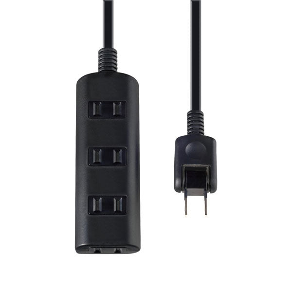 朝日電器（ELPA）　扉付タップ 4個口 3m ブラック　【品番：WBT-N4030B（BK）】