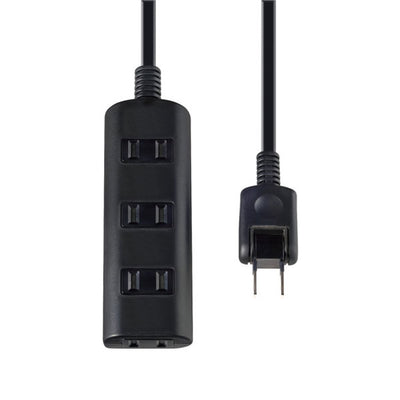 朝日電器（ELPA）　扉付タップ 4個口 1m ブラック　【品番：WBT-N4010B（BK）】