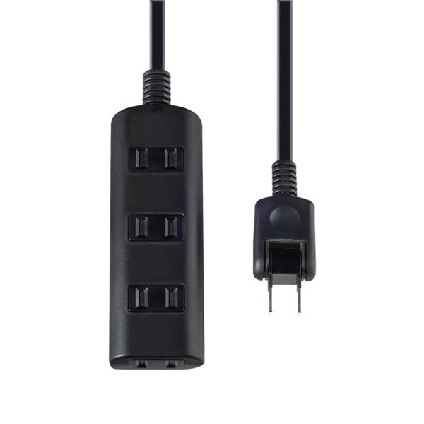 朝日電器（ELPA）　扉付タップ 4個口 1m ブラック　【品番：WBT-N4010B（BK）】