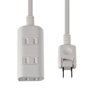 朝日電器（ELPA）　扉付タップ 3個口 0.5m ホワイト　【品番：WBT-N3005B（W）】