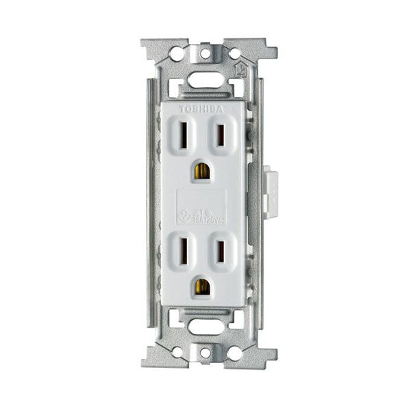 朝日電器（ELPA）　接地ダブルコンセント　【品番：EW-1202HN】