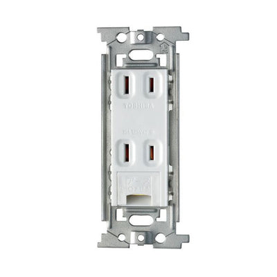 朝日電器（ELPA）　アース付きダブルコンセント　【品番：EW-1112HN】