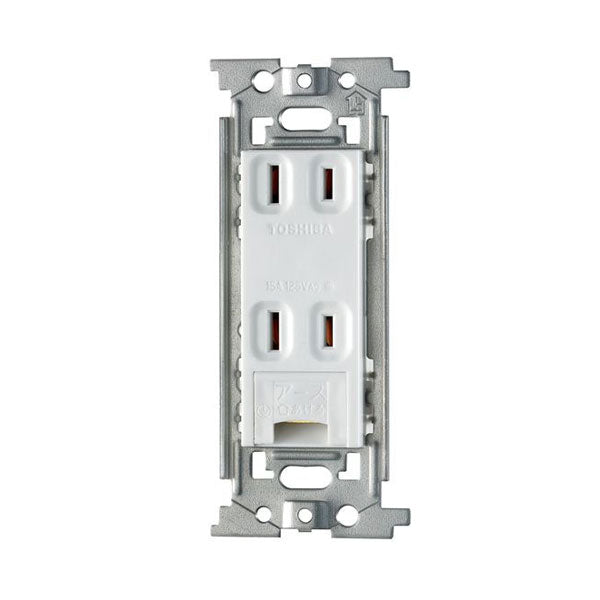 朝日電器（ELPA）　アース付きダブルコンセント　【品番：EW-1112HN】