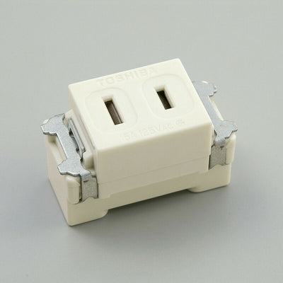 朝日電器（ELPA）　扉付シングルコンセント　【品番：EW-1101THN】
