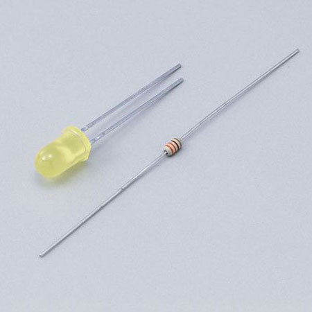朝日電器（ELPA）　LED 5mm　イエロー　【品番：HK-LED5H（Y）】
