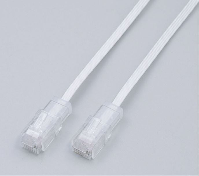 朝日電器（ELPA）　LAN・テレホン兼用フラットケーブル 1m　【品番：TEW-F010】
