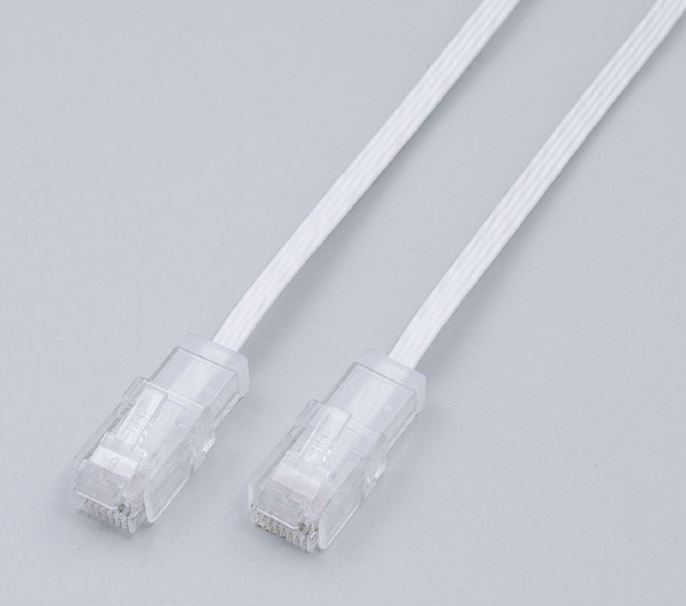 朝日電器（ELPA）　LAN・テレホン兼用フラットケーブル 10m　【品番：TEW-F100】
