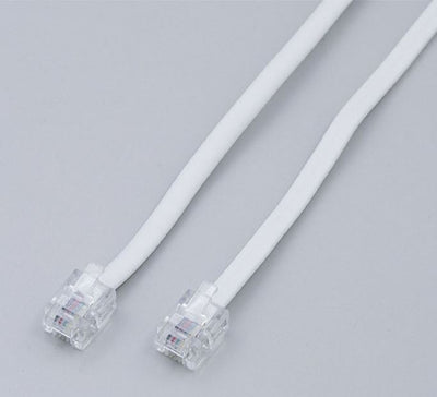朝日電器（ELPA）　6極4芯・2芯兼用テレホンコード 15m　【品番：TEW-T150】