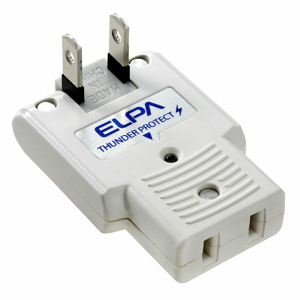 【メール便対応】朝日電器（ELPA）　耐雷サージ スイングアダプター　ホワイト　【品番：A-370SB（W）】