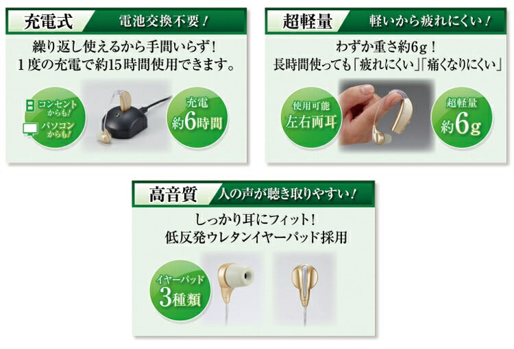 朝日電器（ELPA）　集音器イヤリスチャージ　【品番：AS-M001】