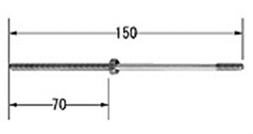 【メール便対応】LIXIL（INAX）　ボールタップ用支持棒（ナット付）　【品番：A-665（1P）】