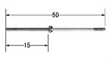 【メール便対応】LIXIL（INAX）　ボールタップ用支持棒（ナット付）　【品番：A-665-5（1P）】