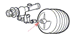 【メール便対応】LIXIL（INAX）　ボールタップ用支持棒（ナット付）　【品番：A-665-5（1P）】