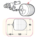 LIXIL（INAX）　ボールタップ用浮球　【品番：75-05】