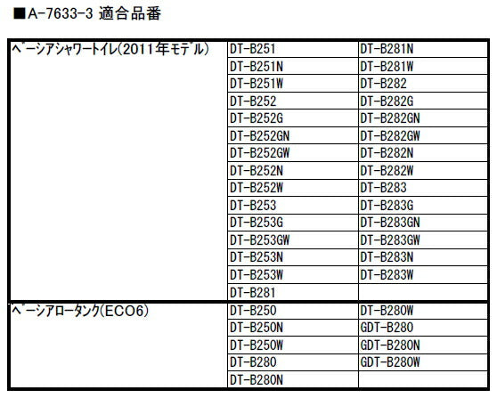 LIXIL（INAX）　フラッパー弁　【品番：A-7633-3】●