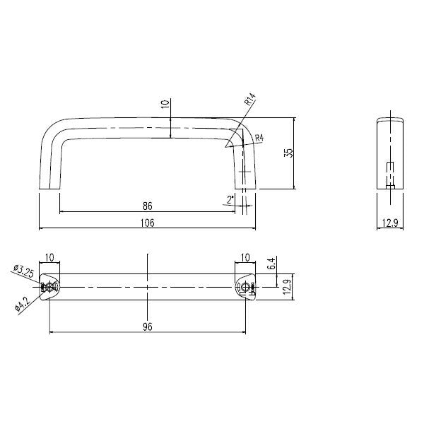 【メール便対応】LIXIL（INAX）　コの字トッテ　【品番：BT-STE-PTV2/G】