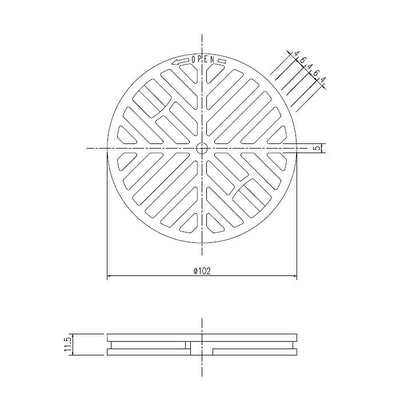 【メール便対応】LIXIL（INAX）　排水目皿　オフホワイト　【品番：M-1835/W-K】