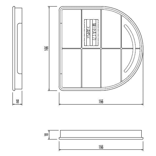 LIXIL（INAX）　目皿　グレー　【品番：M-FA（7）/U61】