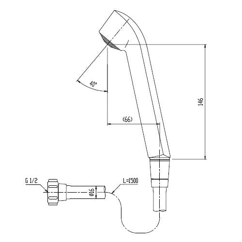LIXIL（INAX）　ハンドシャワー （節水スプレー）　【品番：BF-6JBP】
