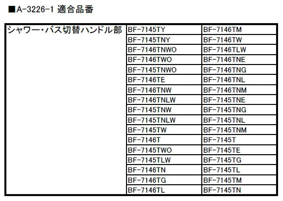 LIXIL（INAX）　シャワー・バス切替ハンドル部　【品番：A-3226-1】●