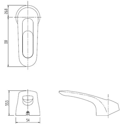 LIXIL（INAX）　シングルレバー操作部　【品番：A-3353】●