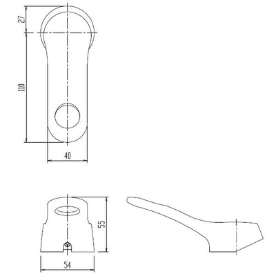 LIXIL（INAX）　シングルレバー操作部　【品番：A-3410】●